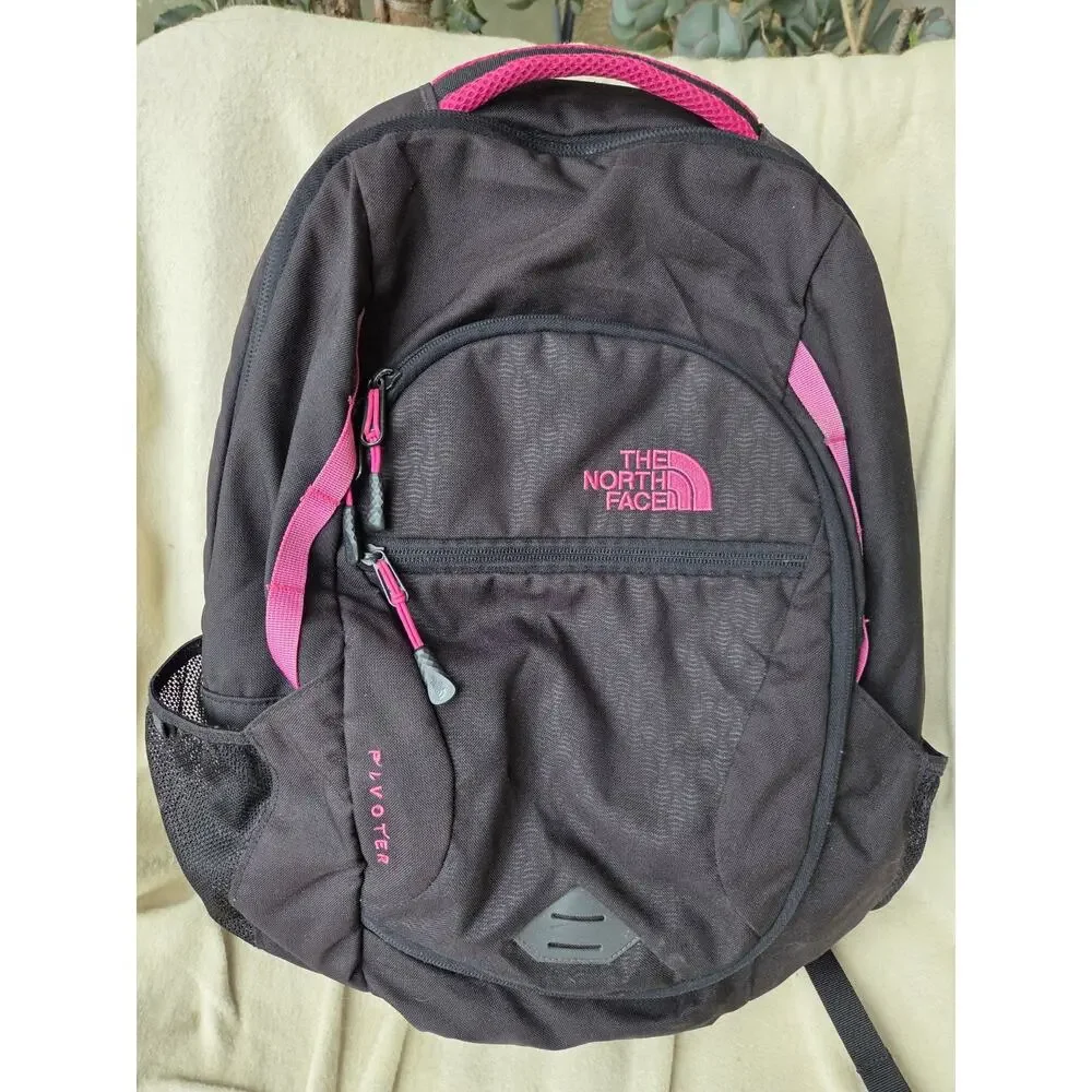 THE NORTH FACE PIVOTER 27L LAPTOP BACKPACK BLACK PINK NF0A3VXD